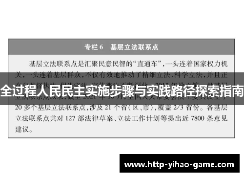全过程人民民主实施步骤与实践路径探索指南